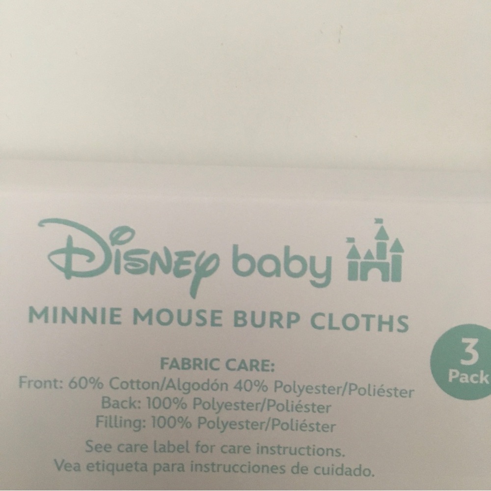 Burp Cloths 3 pack Pink Minnie Mouse Theme NEW Disney Baby - Picture 5 of 8